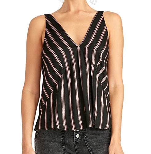 Violene Striped V-Neck Top